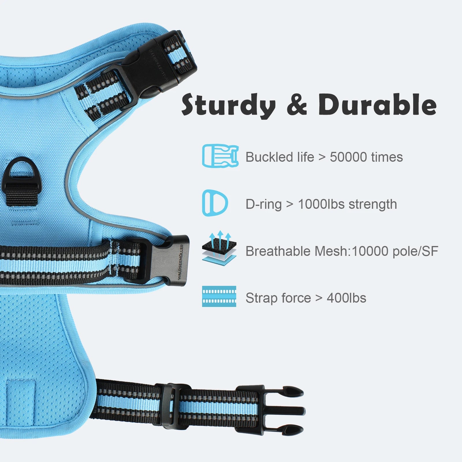 The Forge - Cushioned No-Pull Harness Combo with Reflective Leash