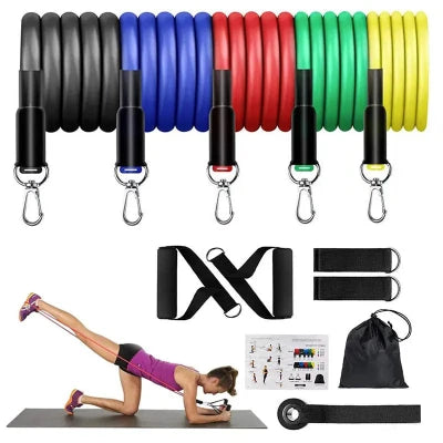 Set of Resistance Bands, Bodybuilding Home Gym Equipment