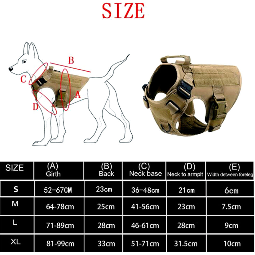 Heavy-Duty Tactical Dog Harness System
