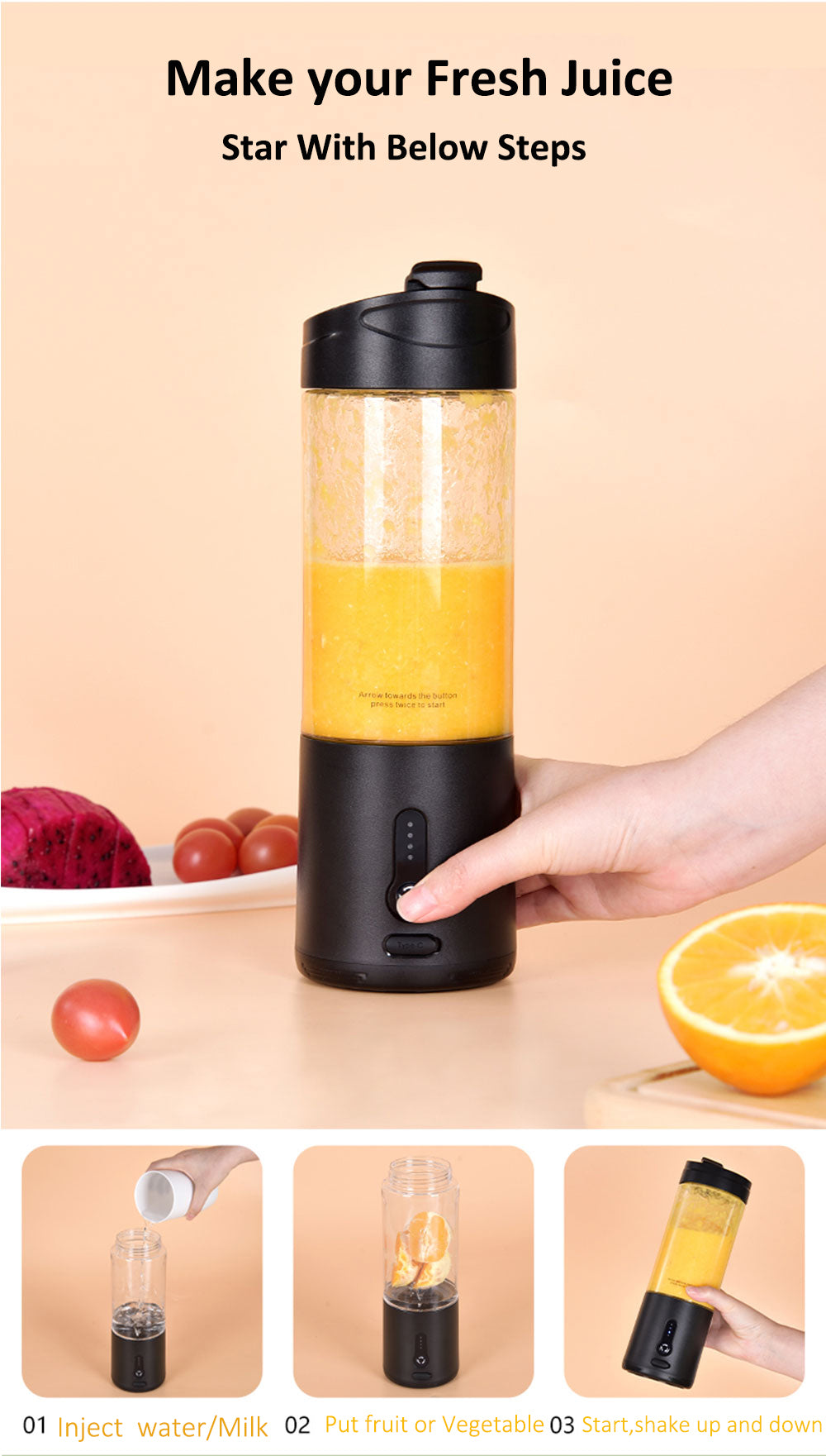 Mini Portable Rechargeable Portable Blender